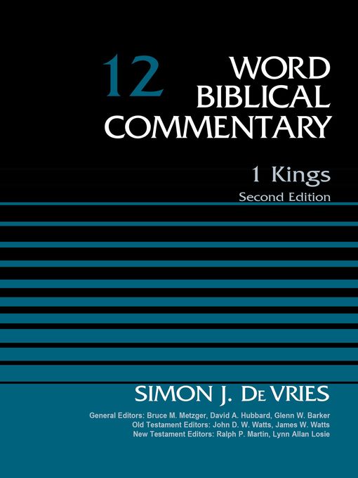Title details for 1 Kings, Volume 12 by Simon DeVries - Available